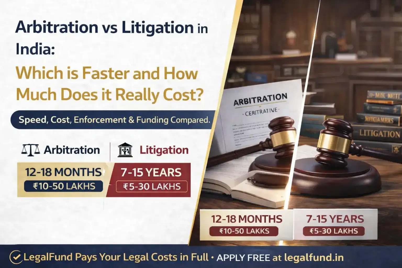 Arbitration vs Litigation in India: Speed, Cost Compared (2026)