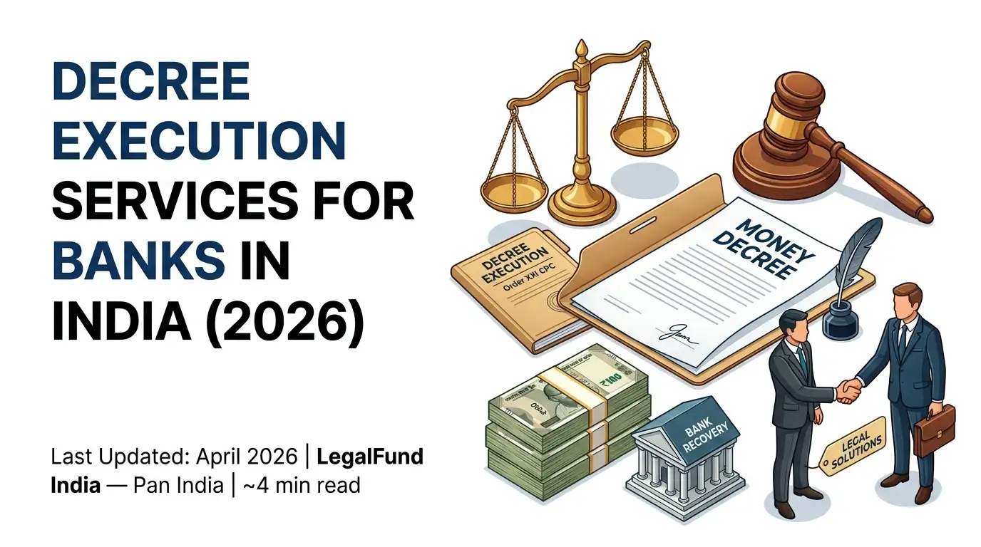 Decree Execution Services for Banks in India (2026) | LegalFund