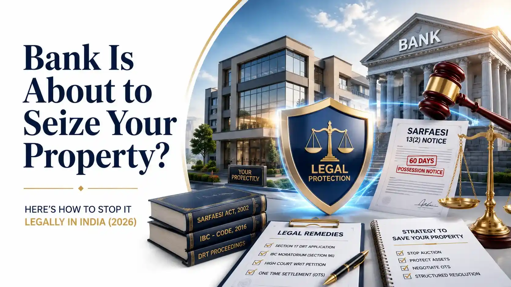 Bank About to Seize Your Property? How to Stop It Legally in India (2026) | LegalFund