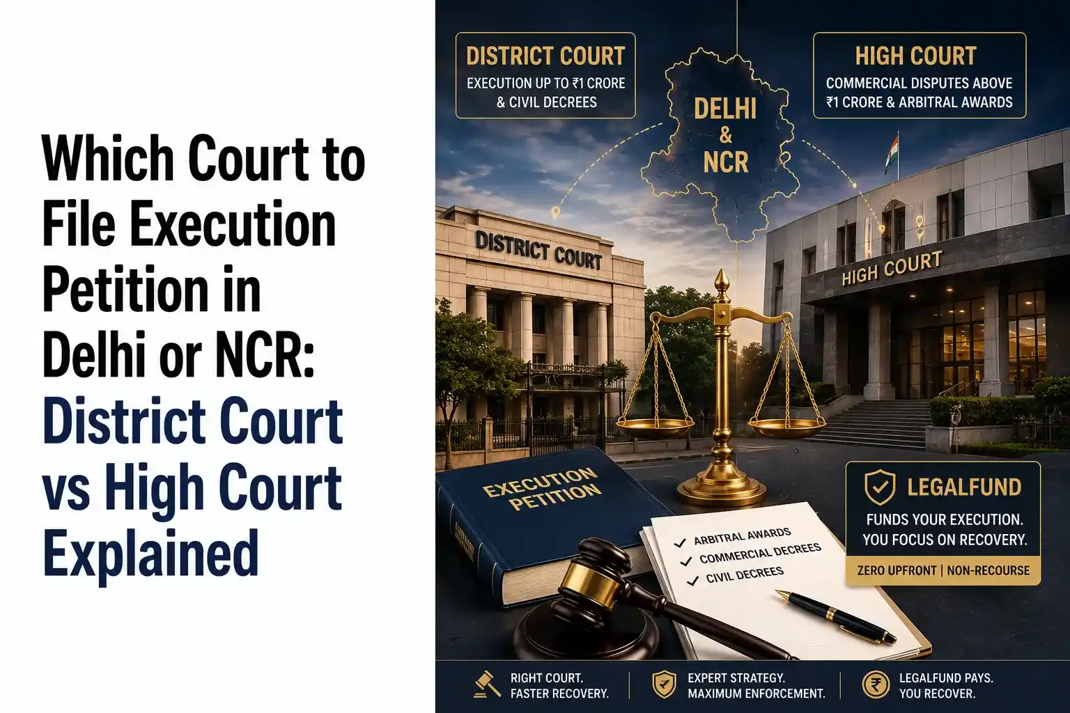 Delhi NCR execution petition court selection – District Court vs High Court