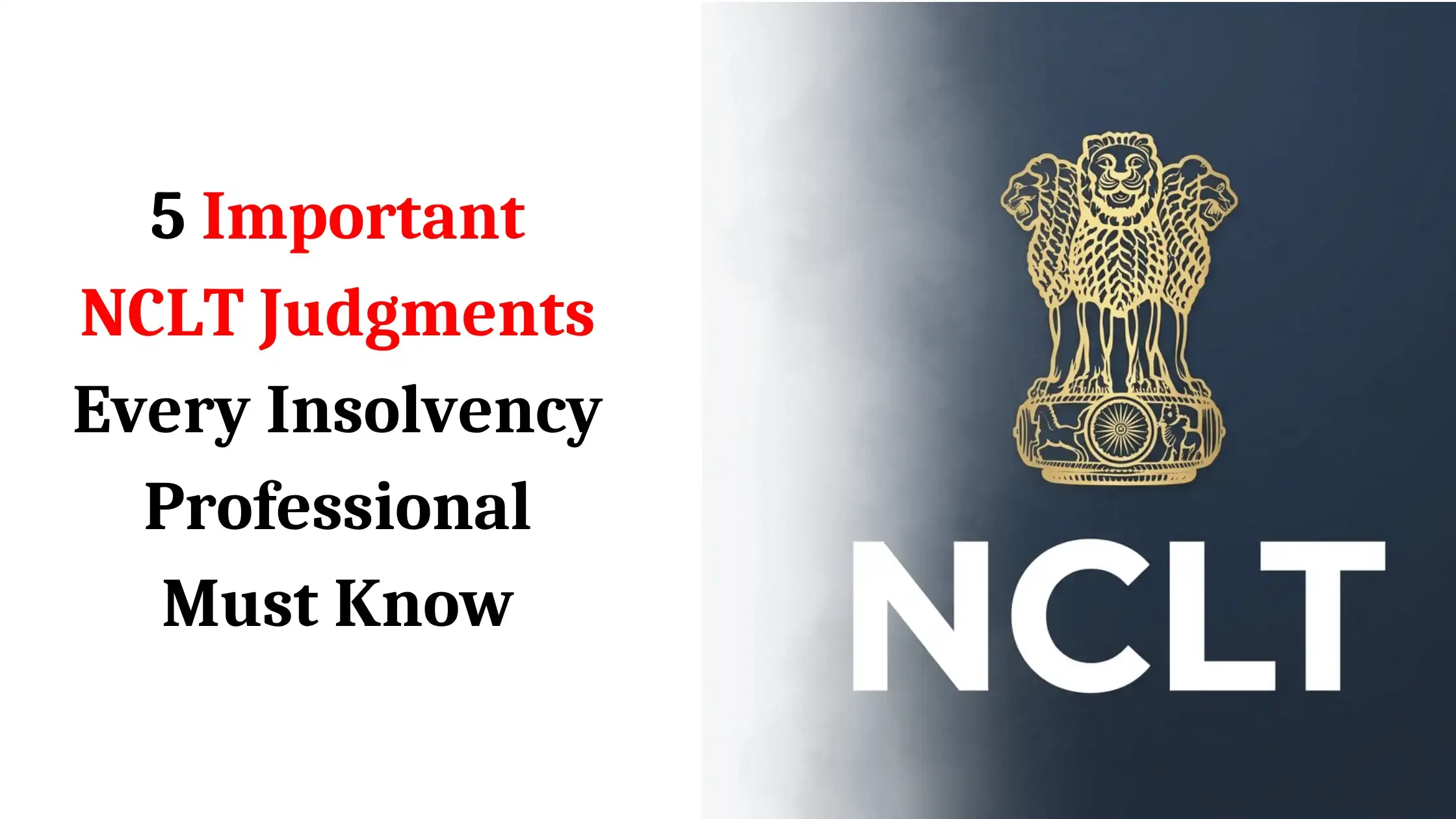 5 Important NCLT Judgments Every Insolvency Professional Must Know